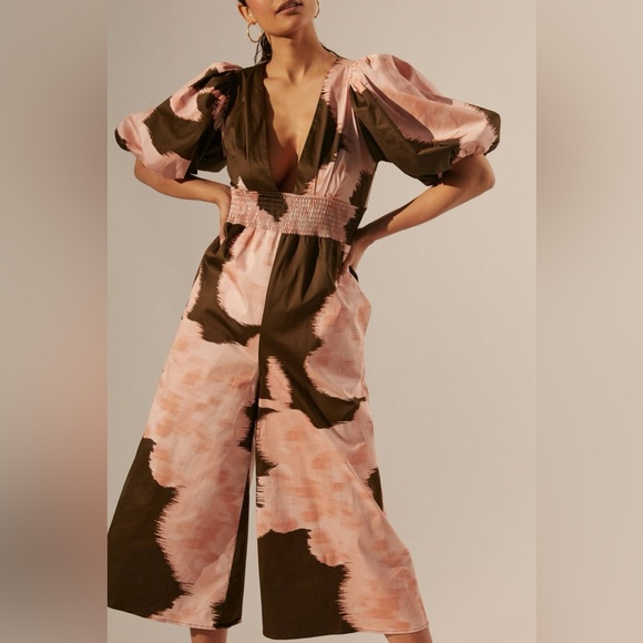 Anthropologie Pants - NEW Anthropologie Hutch Floral Plunging Jumpsuit